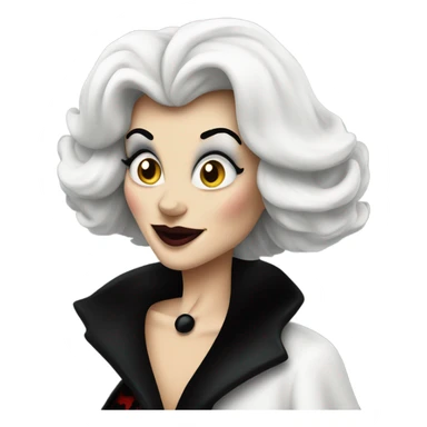 Cruella de vill smoking  sticker