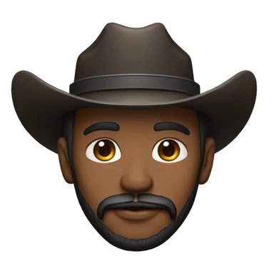 Homem negro gordinho com barba e olhos pequenos com chapéu de cowboy rosa  sticker