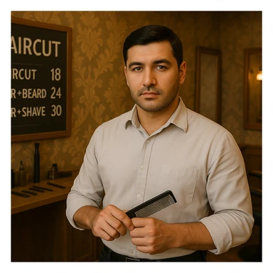 Now all that's left is the barber, take out the rest. sticker