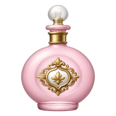 vintage rococo pale pink inflatable puffy perfume  sticker
