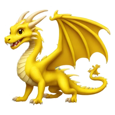 Yellow color dragon sticker