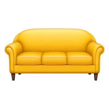 Yellow sofa, without any cushions. sticker