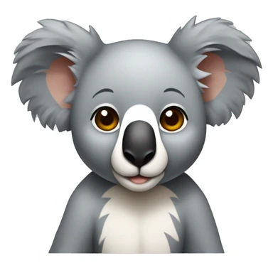 Un koala que tenga caracteristic as shuares como rayas en la cara   sticker