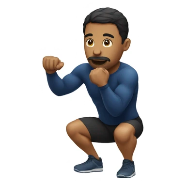 a man doing squat (sport) sticker