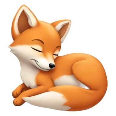 Baby fox sleeping sticker