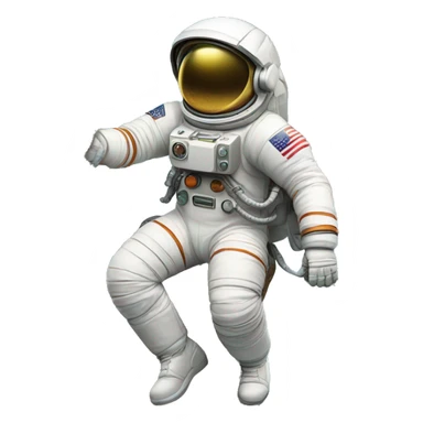 astronaut on tree sticker