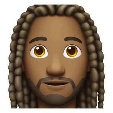Light skinned black man with long dreads  sticker