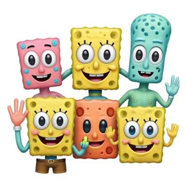 You want to make the emoji of SpongeBob and her friends real sticker
