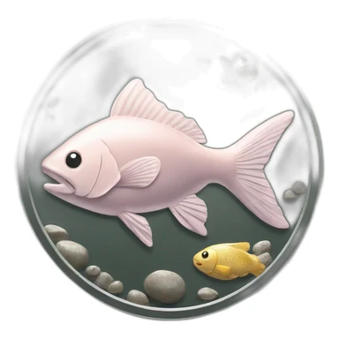 Latvian coin lats with fish sticker