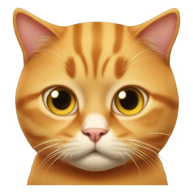 fat ginger cat with big eyes sticker