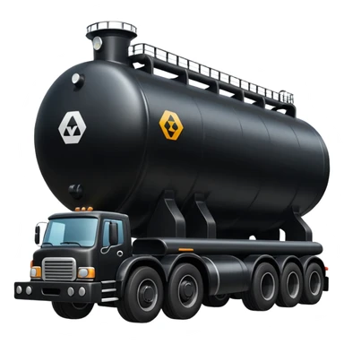 Generate a black oil tanker sticker