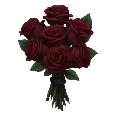 Bouquet of dark red roses gothic sticker