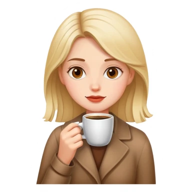 a girl drinking coffe  sticker