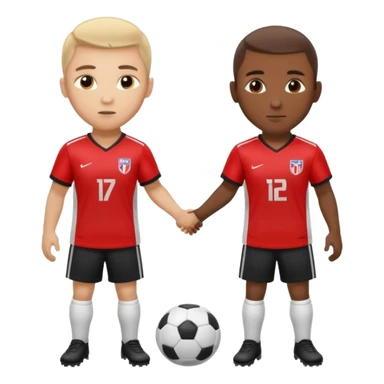 two opposing soccer players sticker