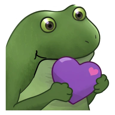 purple heart in hand sticker