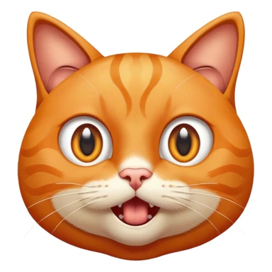 Orange cat wide eyes open mouth looks stunned sticker