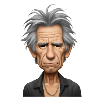 Keith Richards very sad and crying sticker
