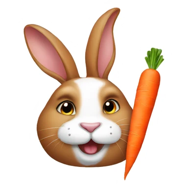Rabbit with carrot  sticker