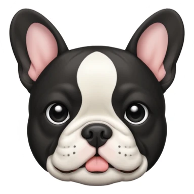 black & white french bulldog sticker