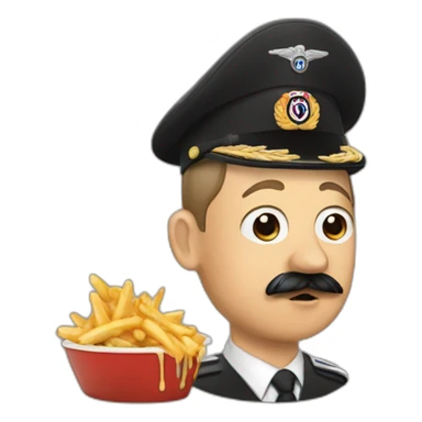 hitler and poutine sticker