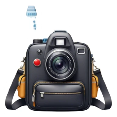 Icon for Urban Tourism: a city skyline with iconic buildings, a camera, and a backpack. The icon should represent the exploration of urban destinations, with elements like streets, landmarks, and vibrant city life. Transparent background. sticker