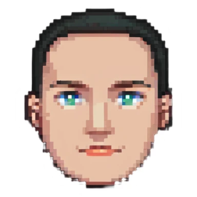 character with oval-shaped head with flat top sticker