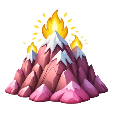 Montagne explose rose et jaune  sticker