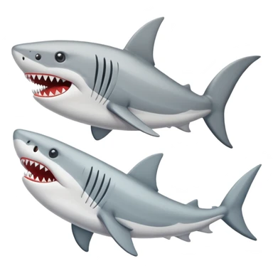 Un tiburón con tenis sticker