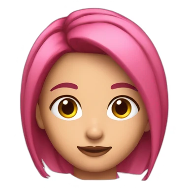 Gaming Girl rosa hair sticker