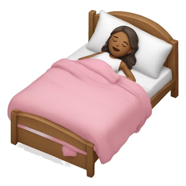 White girl sleeping in a pink bed  sticker