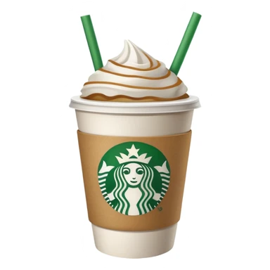starbucks coffee cup with green straw sticker