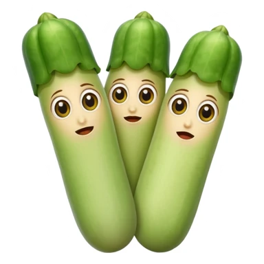 ladyfinger vegetable keeping the shape normal with big eyes sticker