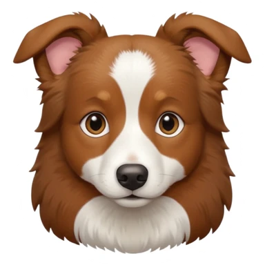 Brown and white boarder collie short hair sticker