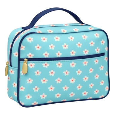 Toiletry bag with a pattern of little flowers flowers sticker