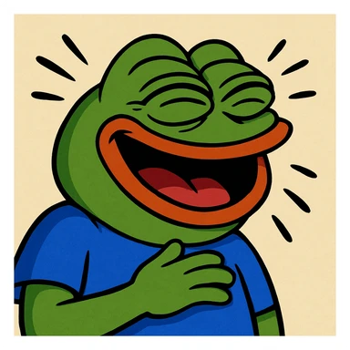 pepe the frog laughing sticker