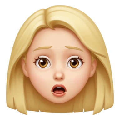 girl making shocked face sticker