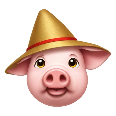 pig-with-vietnamese-hat sticker