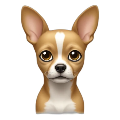 chihuahu color caqui with a white line in her head sticker