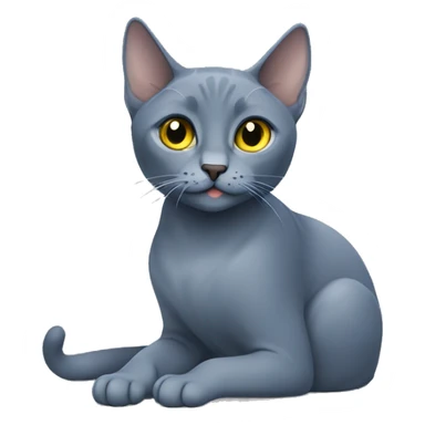 Russian blue cat sticker