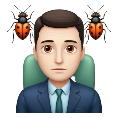 Human bug hybrid man therapist  sticker