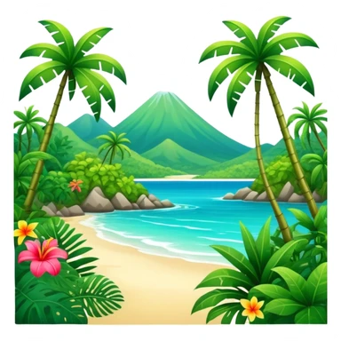 Full Tropical exotic scenery  sticker