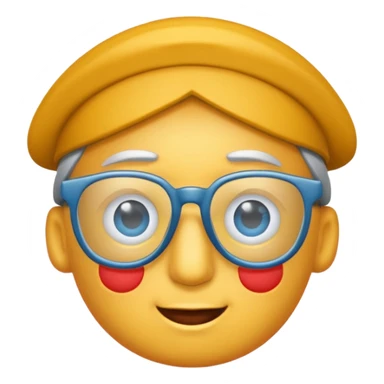 Wissenschaftler mit Brille und Blutegel auf dem Kopf sticker