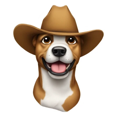 Dog cowboy sticker