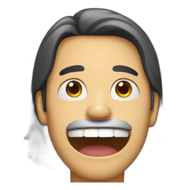 a person with a wide open mouth in profile sticker