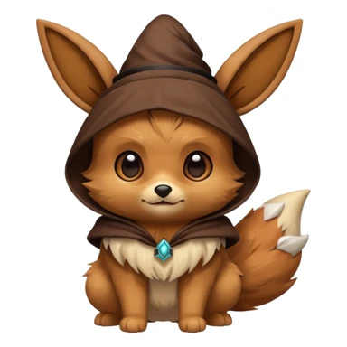 Eevee wearing a Halloween costume  sticker