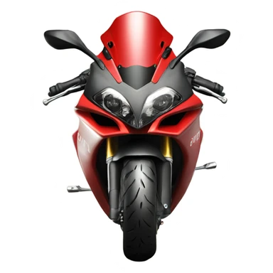 Moto ducati rouge avec un sourire  sticker