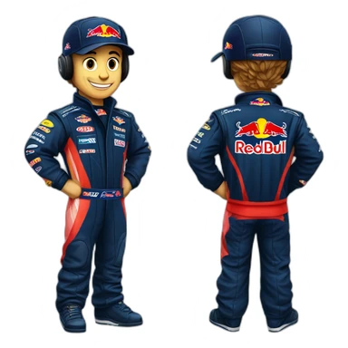 pilote formule 1 redbull sticker