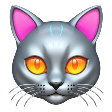 cyber cat sticker