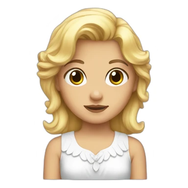 Blonde girl angel sticker