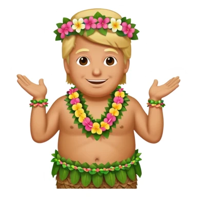Trump wearing hula clothes sticker